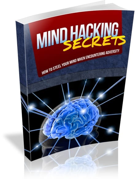 Mind Hacking Secrets digital PLR ebook showing resilience and confidence building techniques
