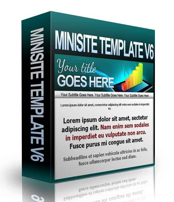 Minisite Template V6 premium PLR template for niche sites and product launches