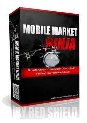 Mobile Market Ninja lead generation software digital download with PLR MRR resell rights tool for local business leads