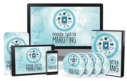 Modern Twitter marketing video course cover image showing branding and social media growth