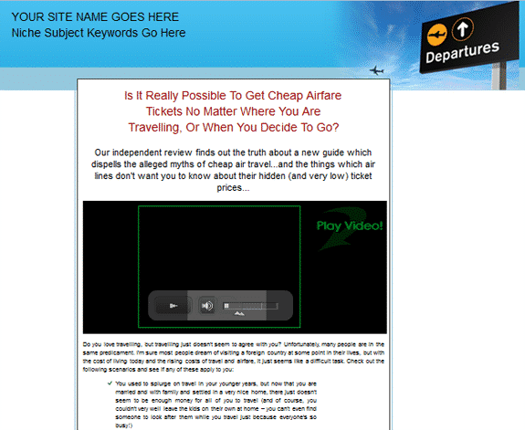 My Airfare Secrets digital guide with PLR MRR resell rights – save on cheap airfare tickets instantly
