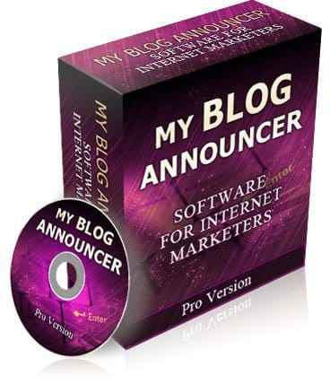 My Blog Announcer digital tool for faster blog indexing and resell rights