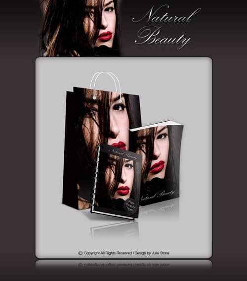 Natural beauty graphics showing skincare secrets ebook digital download with PLR rights