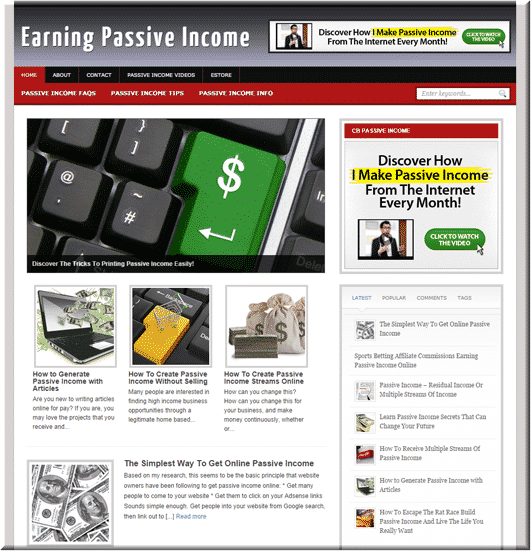Passive Income PLR Site - ready-made WordPress blog with graphics and content for reselling