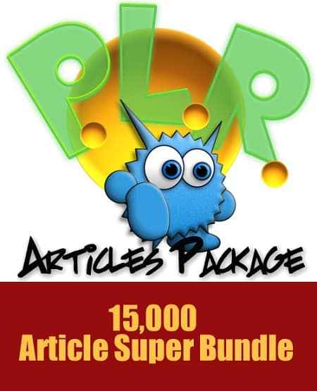 Monster PLR Article Package cover with thousands of niche articles for resale and digital download
