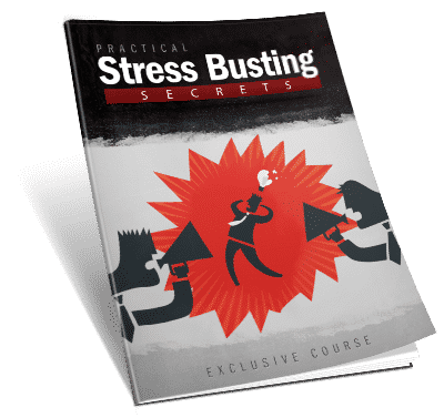 Stress relief PLR digital download ebook cover with practical tricks for daily anxiety management
