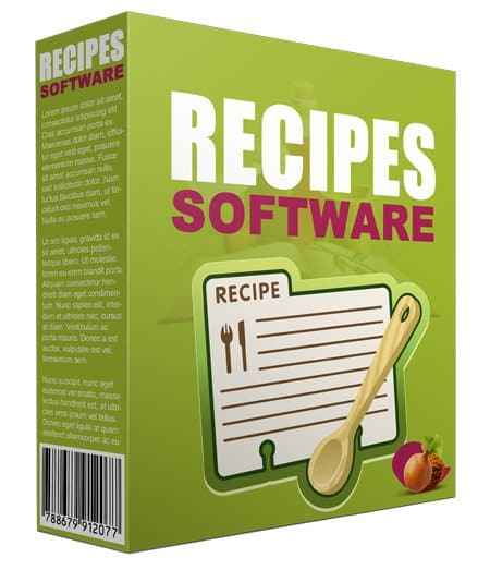 Recipes Software for digital download with PLR MRR resell rights – food niche organizer tool