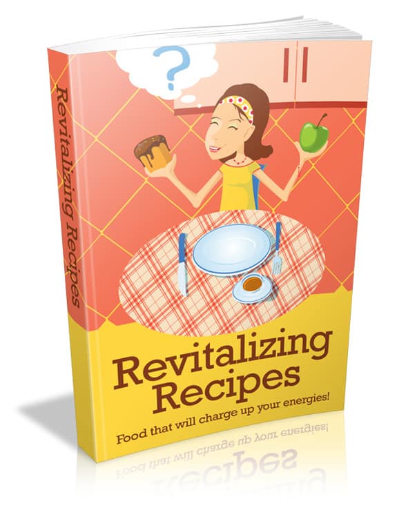 Revitalizing Recipes digital guide with PLR MRR rights for healthy eating and energy boost