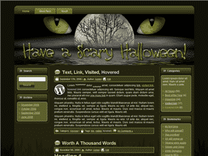 Scary Halloween WordPress Theme with Master Resale Rights - digital download for spooky websites