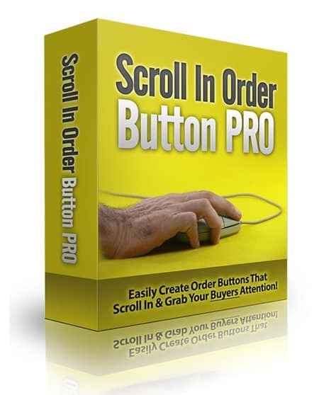 Scroll In Order Button Pro software showing a visible buy now button as users scroll down the sales page
