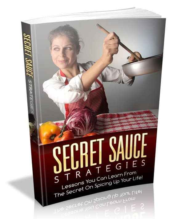 Secret Sauce Strategies PLR digital download ebook with resell rights and success mindset tips