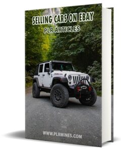 PLR articles pack for selling cars on eBay, digital download content creator resource