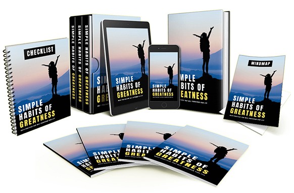 Greatness habits digital product cover – simple habits of greatness ebook PLR MRR