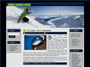 Skiing WP Theme with Master Resale Rights – digital download for ski resorts and winter sports websites