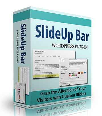 SlideUp Bar Plugin – non-intrusive opt-in bar for WordPress, ideal for list building with PLR MRR rights