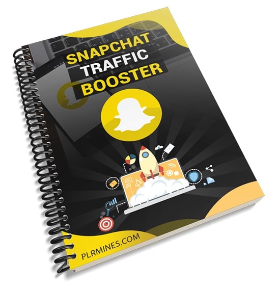 Snapchat traffic booster PLR eBook cover showcasing social media engagement strategies