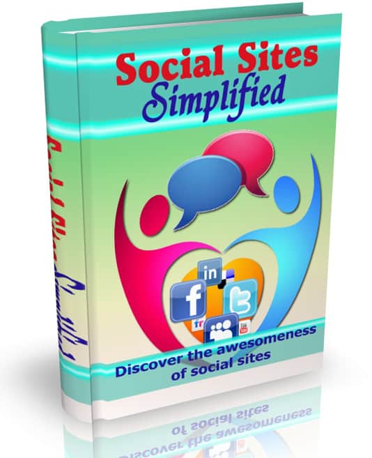 Social Sites Simplified digital guide cover image showing book title and social media icons
