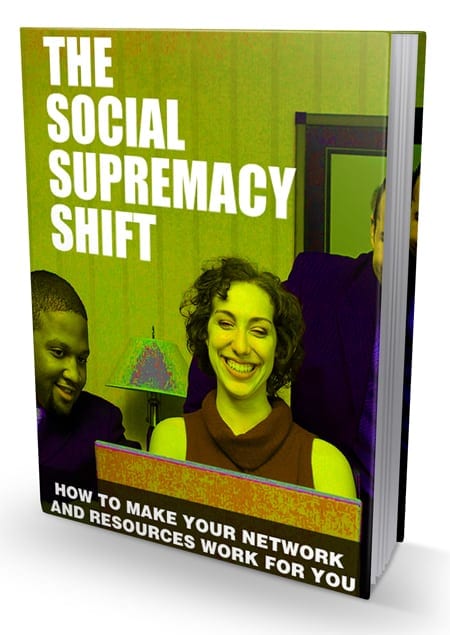 Social Supremacy Shift ebook cover for online business networking and PLR strategies