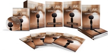Speak with confidence video upgrade showcasing digital course with PLR resell rights for public speaking mastery