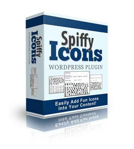 Spiffy Icons Plugin digital download with PLR MRR resell rights for WordPress blogs