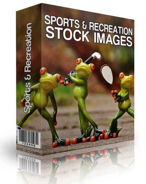 Dynamic sports and recreation stock photos for commercial use with PLR/MRR resell rights