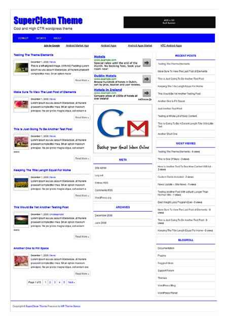 SuperClean high-CTR WordPress theme with PLR/MRR rights for boosting Amazon Adsense earnings