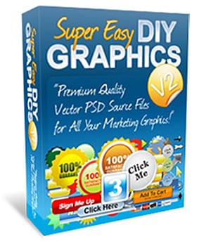 Super Easy DIY Graphics V2 PSD vector mini site graphics with PLR MRR resell rights