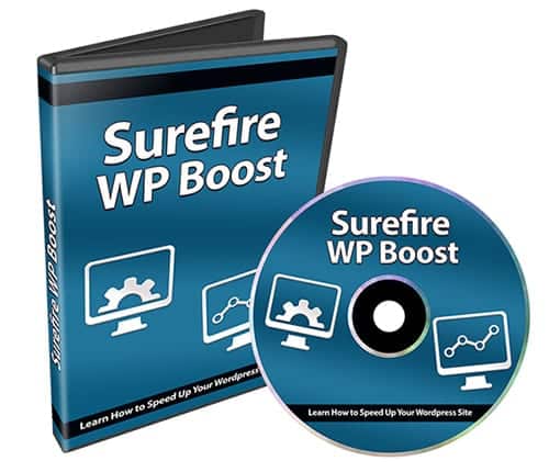 WordPress speed optimization video course cover image showing site performance boost tools