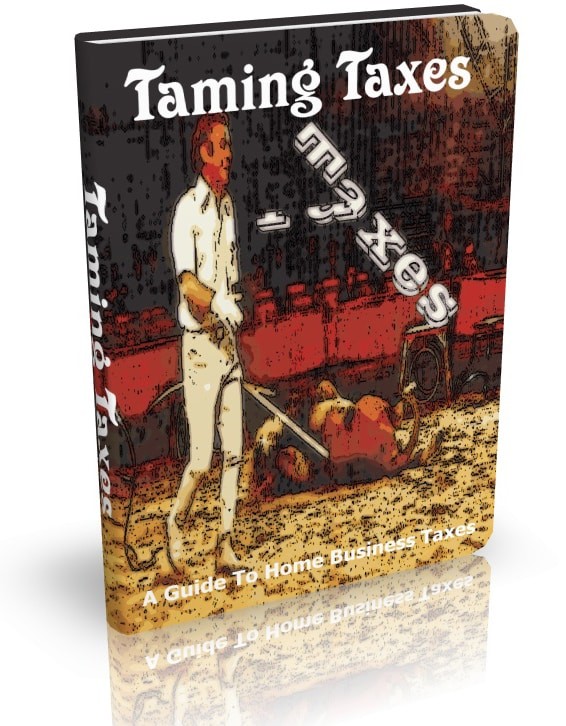 Taming Taxes eBook cover showing strategies to reduce home business taxes with PLR resell rights
