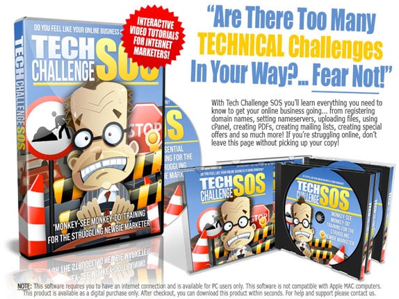 Tech Challenge SOS cPanel tutorial digital download with PLR MRR resell rights for online business beginners