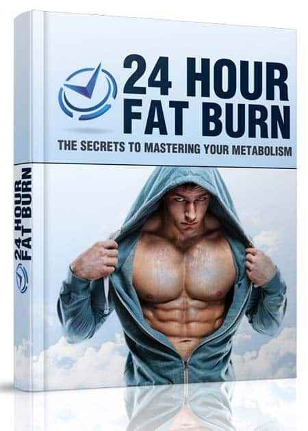 The 24-Hour Fat Burn guide book cover – metabolism boost, fat loss, digital download with PLR rights