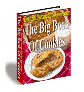 The Big Book Of Cookies digital download with PLR resell rights and over 200 cookie recipes