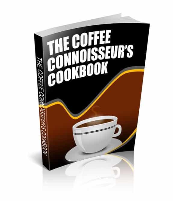 The Coffee Connoisseurs Cookbook digital recipe collection with PLR MRR resell rights