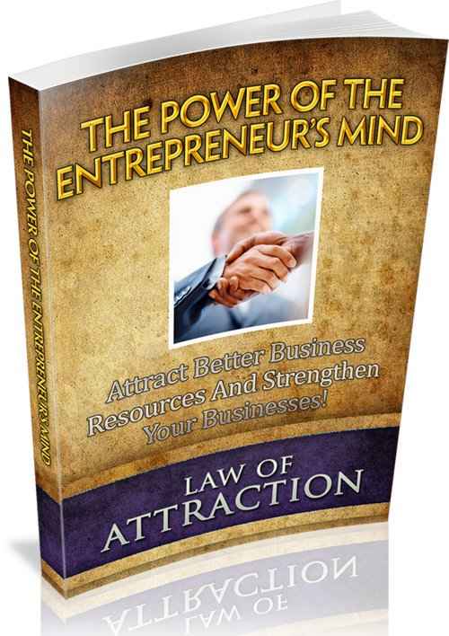 The Power Of The Entrepreneur’s Mind digital mindset PLR book cover with resell rights