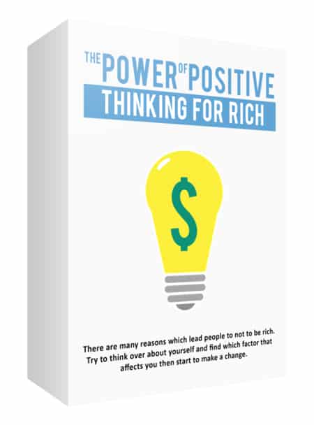 Positive thinking for wealth digital guide with PLR MRR resell rights to attract money