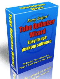The Tube Optimizer Wizard software interface showing title, description, and tag optimization tools