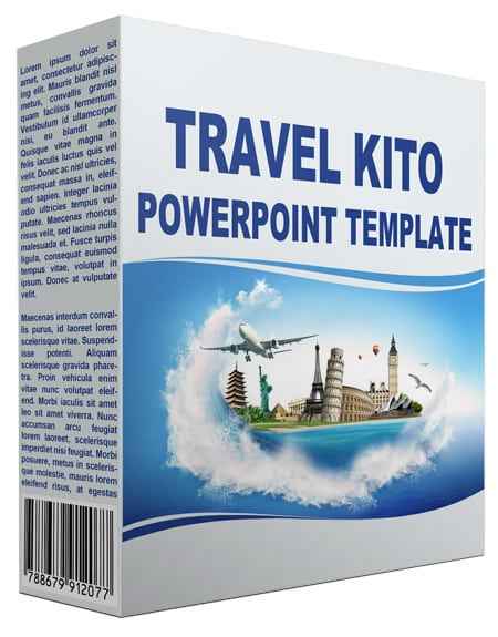 Travel Kito Multipurpose PowerPoint Template with PLR rights for professional presentations