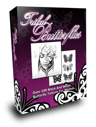Tribal butterfly tattoos collection - black and white tribal butterfly designs for tattoo artists and enthusiasts