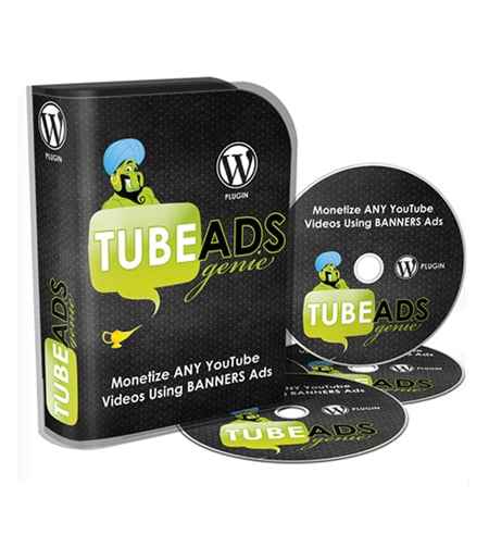 Tube Ads Genie WordPress plugin for inserting ads inside YouTube videos, digital download with PLR/MRR rights