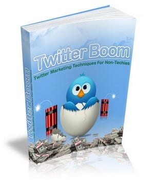 Twitter Boom digital guide with PLR MRR rights for internet marketers to resell and profit