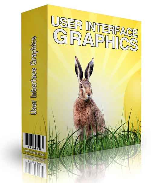 User Interface Graphics for web and iPhone apps – UI design bundle with PLR/MRR resell rights