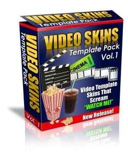 Video Skins Template Pack Vol 1 – digital PLR/MRR video skin templates for YouTube
