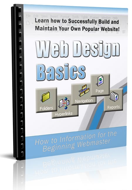 Web Design Basics newsletter cover with PLR MRR resell rights for building popular websites