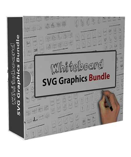 Whiteboard SVG Graphics Bundle – 30 categories digital download with PLR MRR resell rights