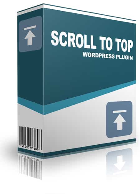 WordPress Scroll to Top Plugin - digital download with PLR resell rights for smooth page navigation