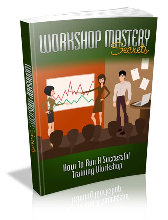 Workshop Mastery Secrets ebook cover with planning tools and success symbols