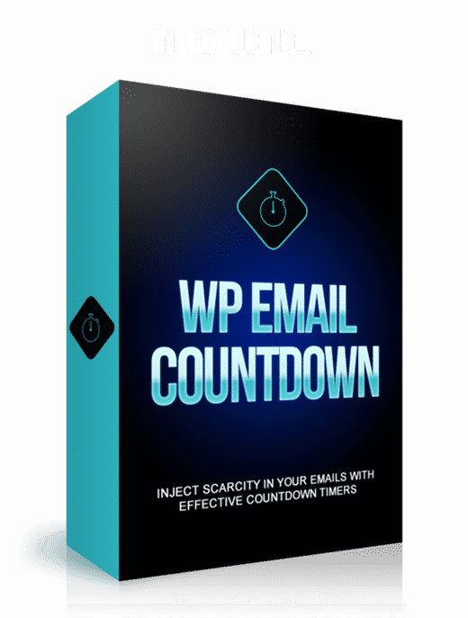 WP Email Countdown plugin dashboard with countdown timer settings and resell rights preview