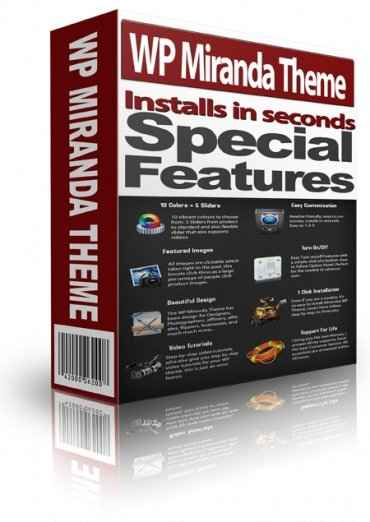 WP Miranda Theme – drag-and-drop WordPress theme with PLR resell rights