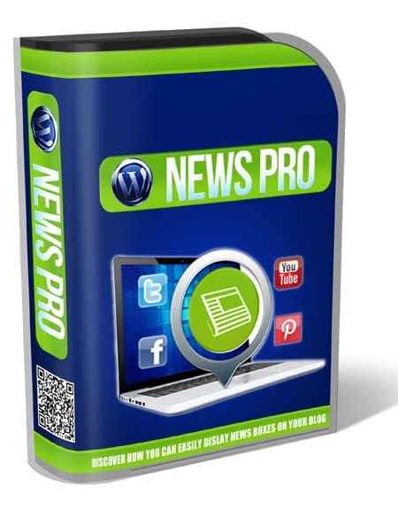 WP News Pro Plugin showing live social media news display on a blog dashboard