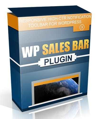 WP Sales Bar Plugin notification toolbar for boosting conversions and sales